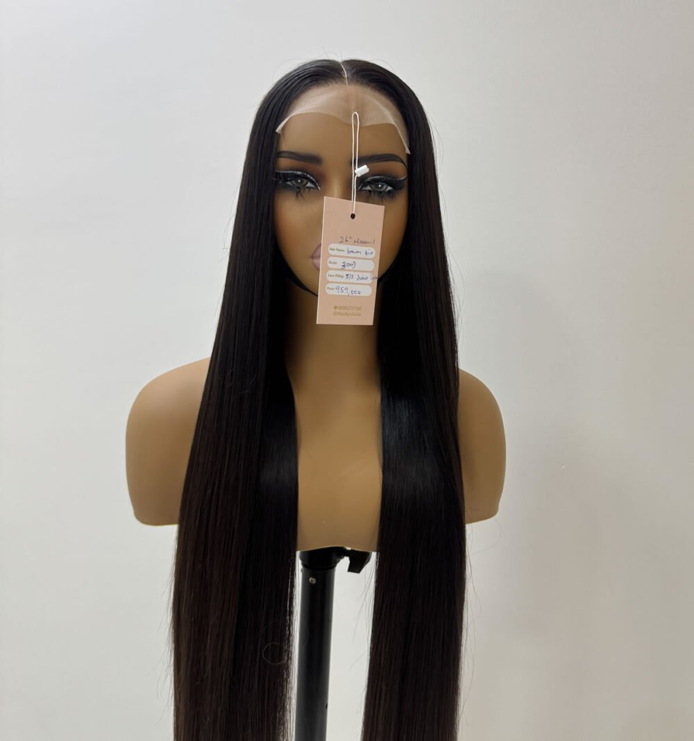 26” natural brown tip straight paired with 5/5 lace - Image 3