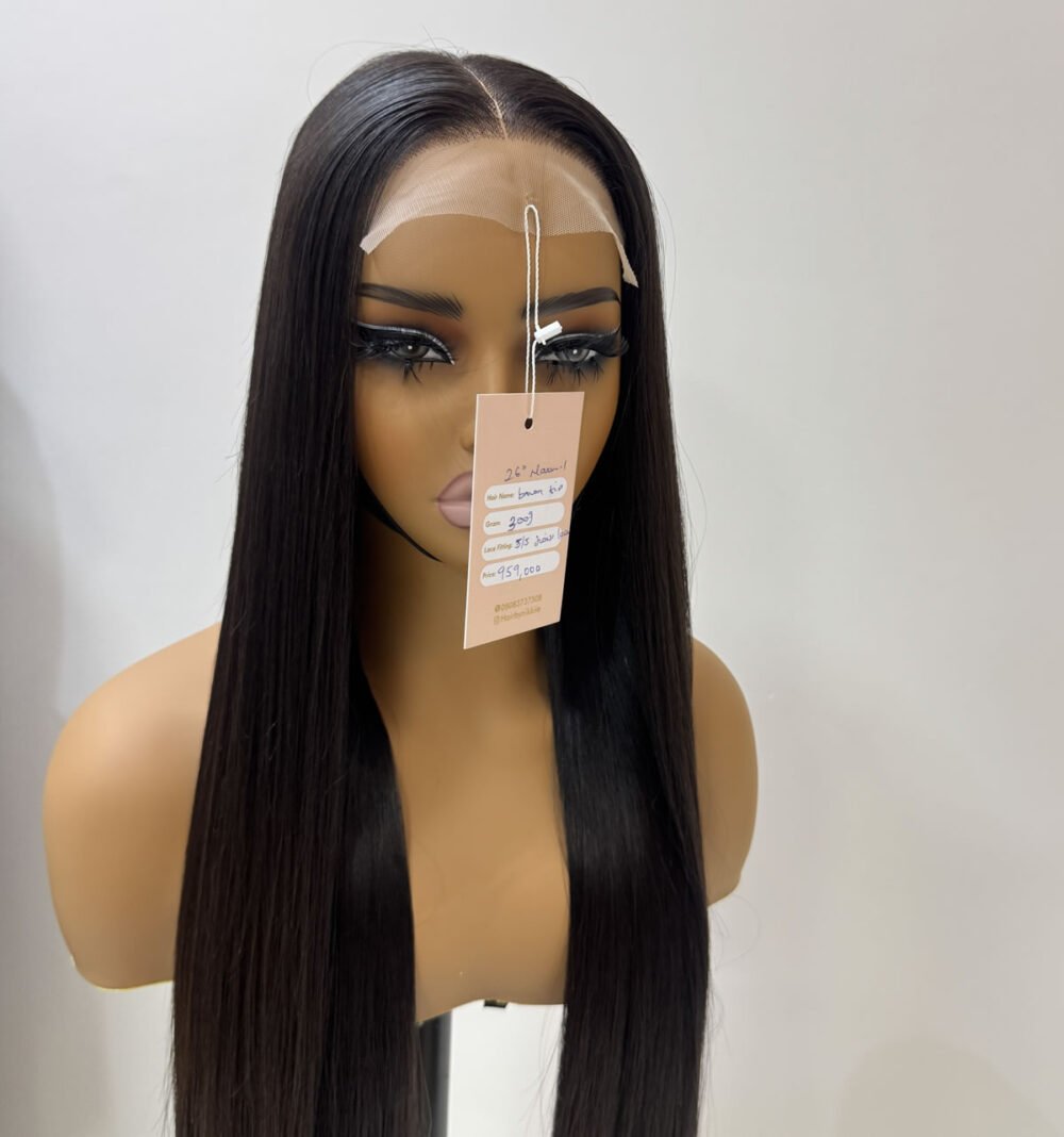 26” natural brown tip straight paired with 5/5 lace - Image 2