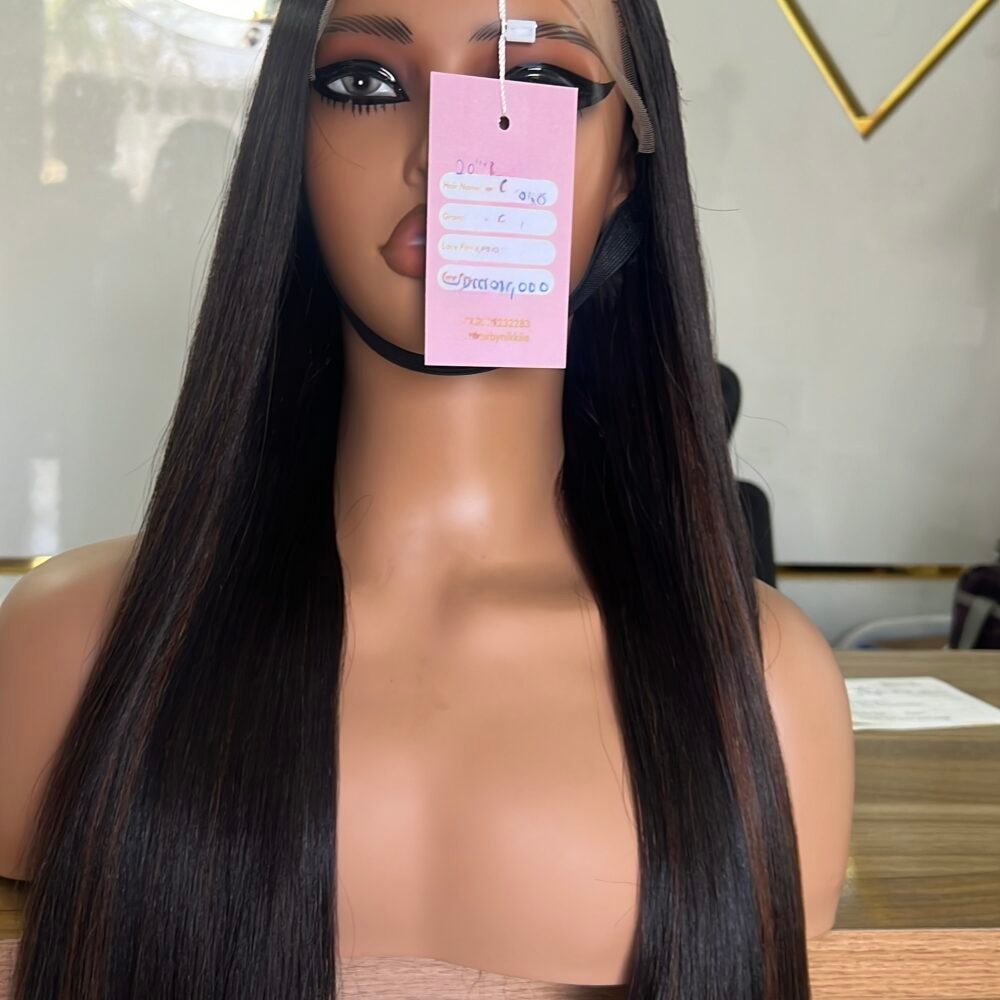 20" Bone Straight brown/black