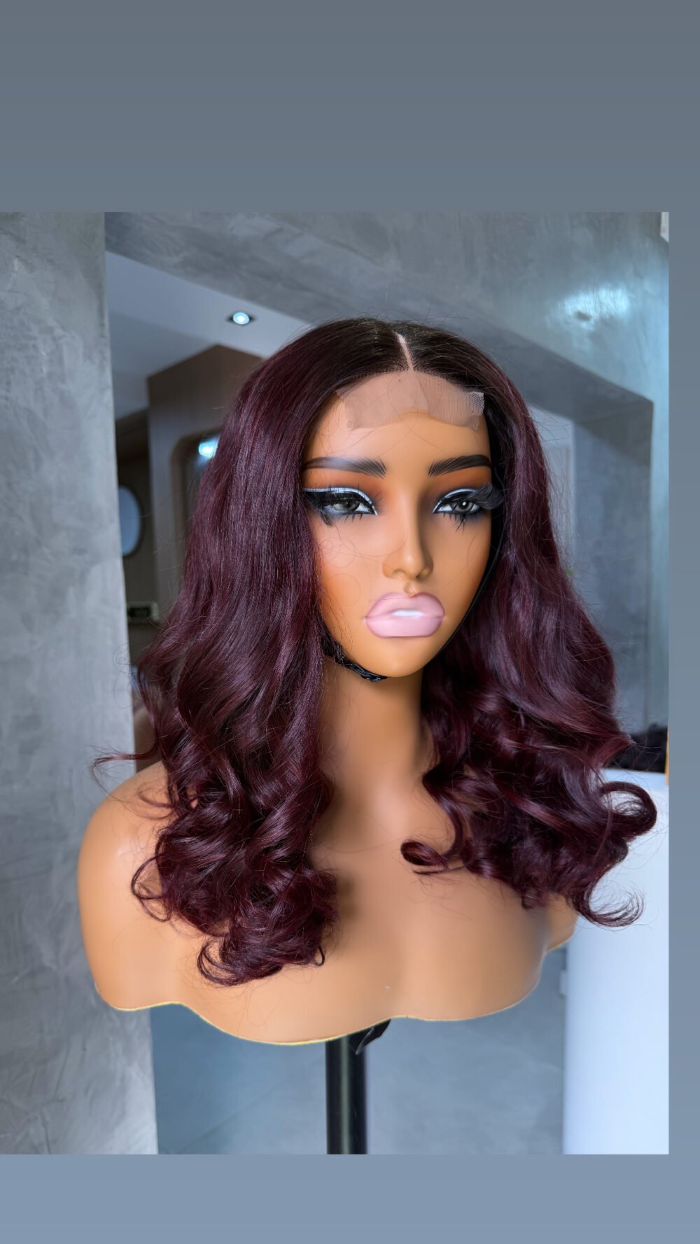 16" burgundy bodywave 2x6 - Image 2