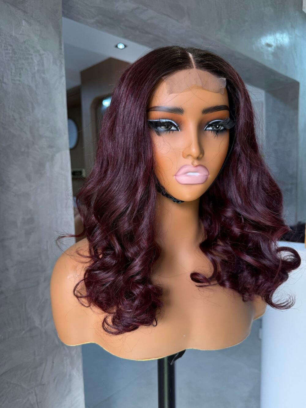 16" burgundy bodywave 2x6 - Image 4