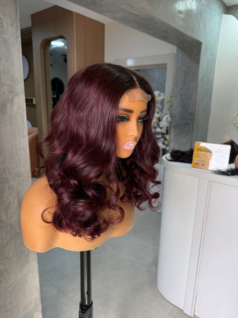 16" burgundy bodywave 2x6