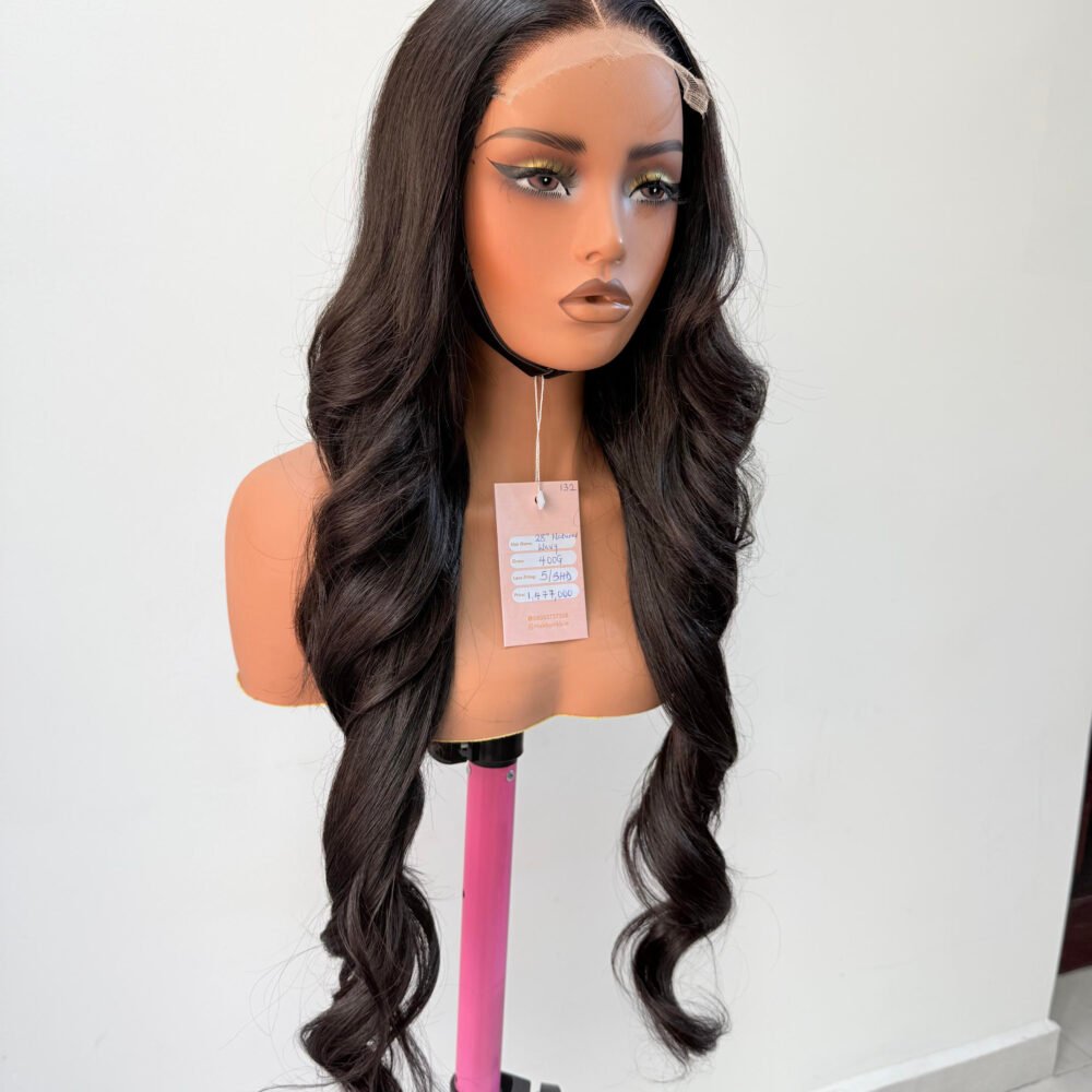 28” 400g natural wavy 5/5 HD Lace