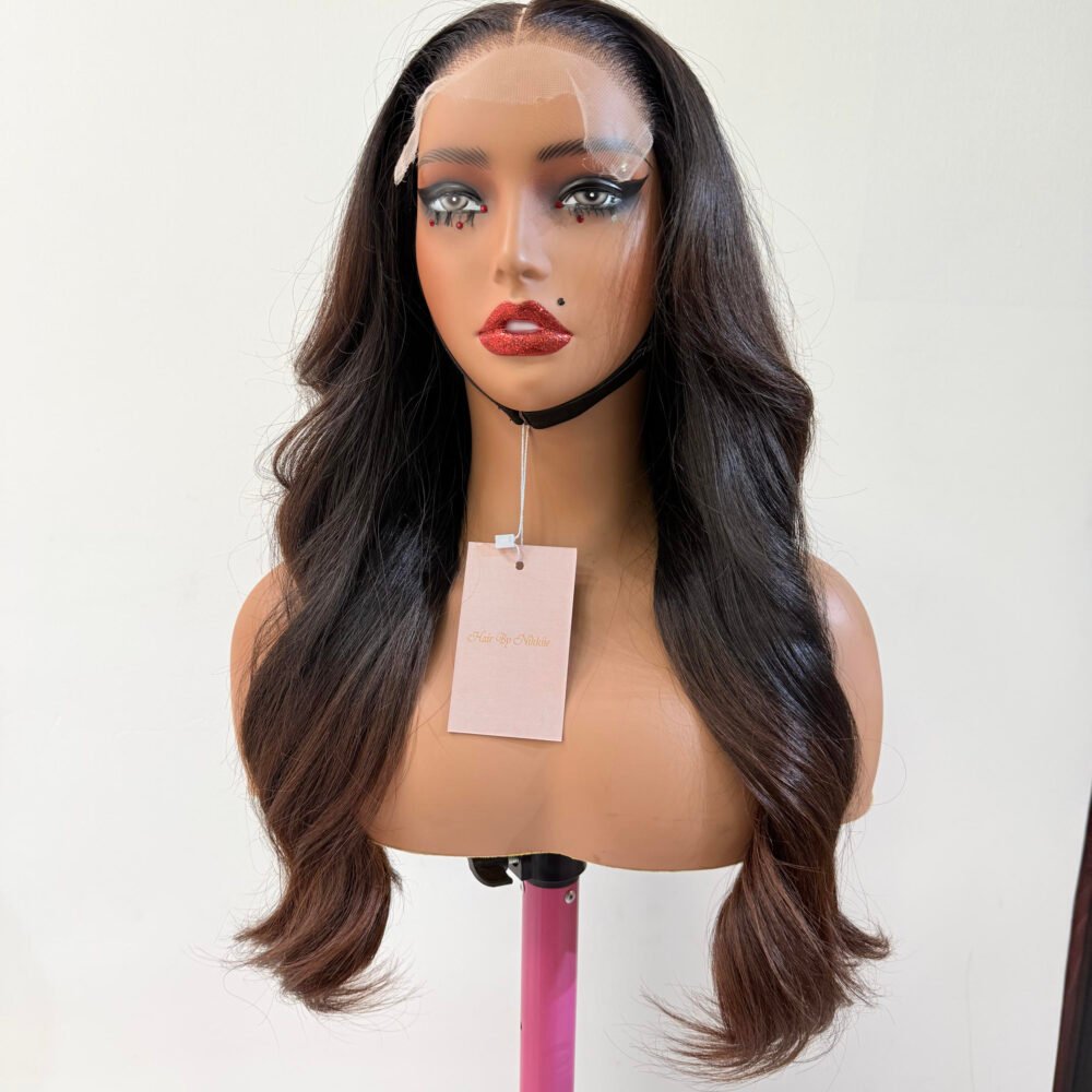 20” 300g natural brown tip bouncy 6/6 hd lace