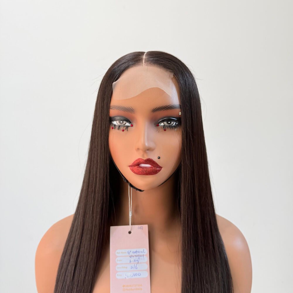 16” 200g natural straight 2/6 swiss closure